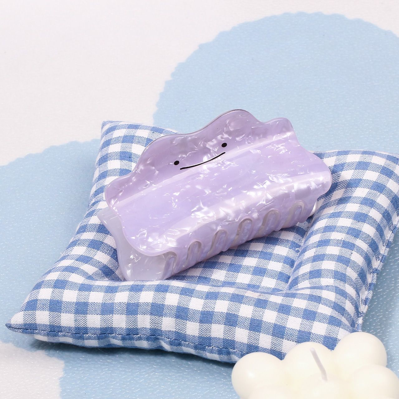 Cosplay Floating Prop - Fermaglio per capelli Pokémon Ditto viola,